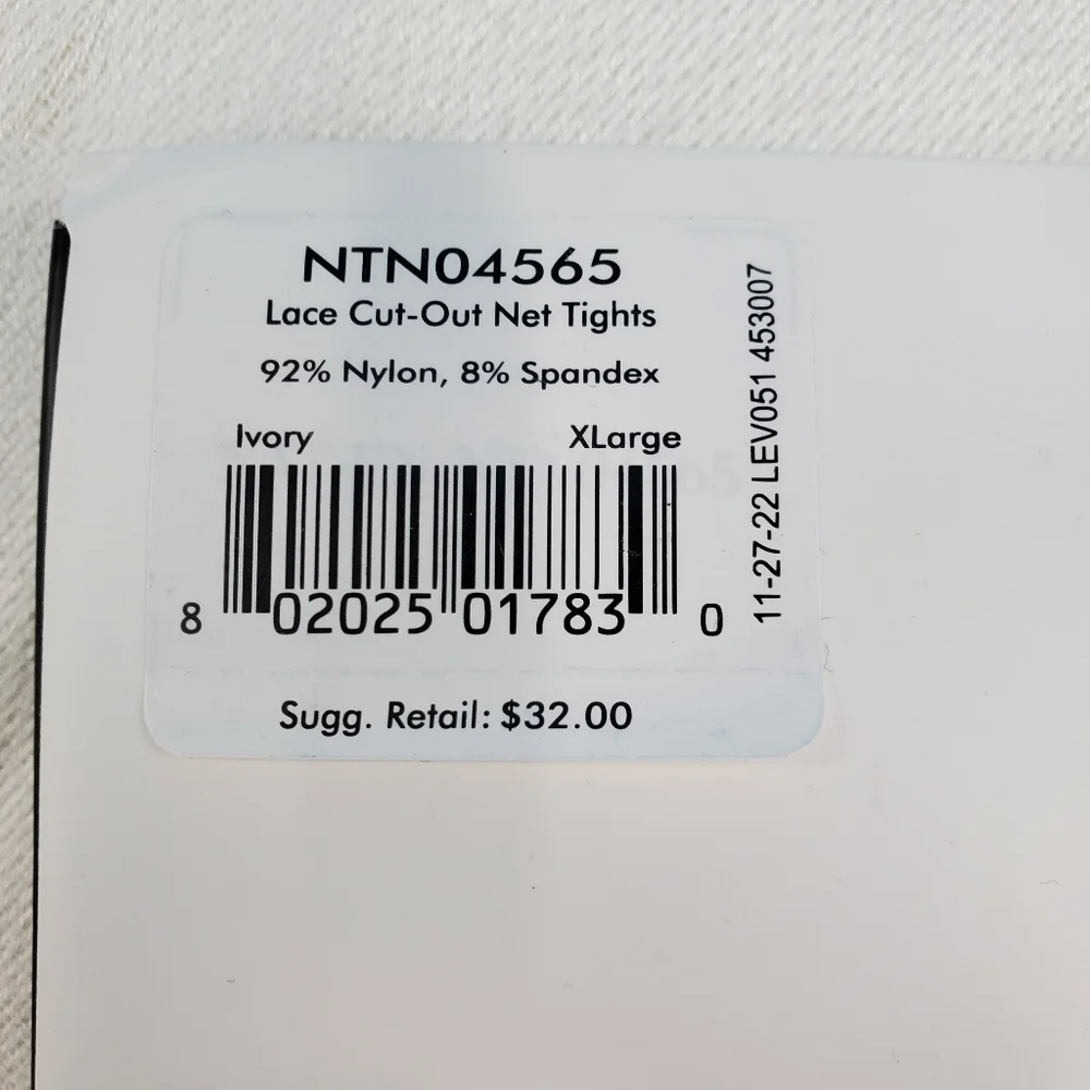 Natori *NEW* ivory lace tights XL